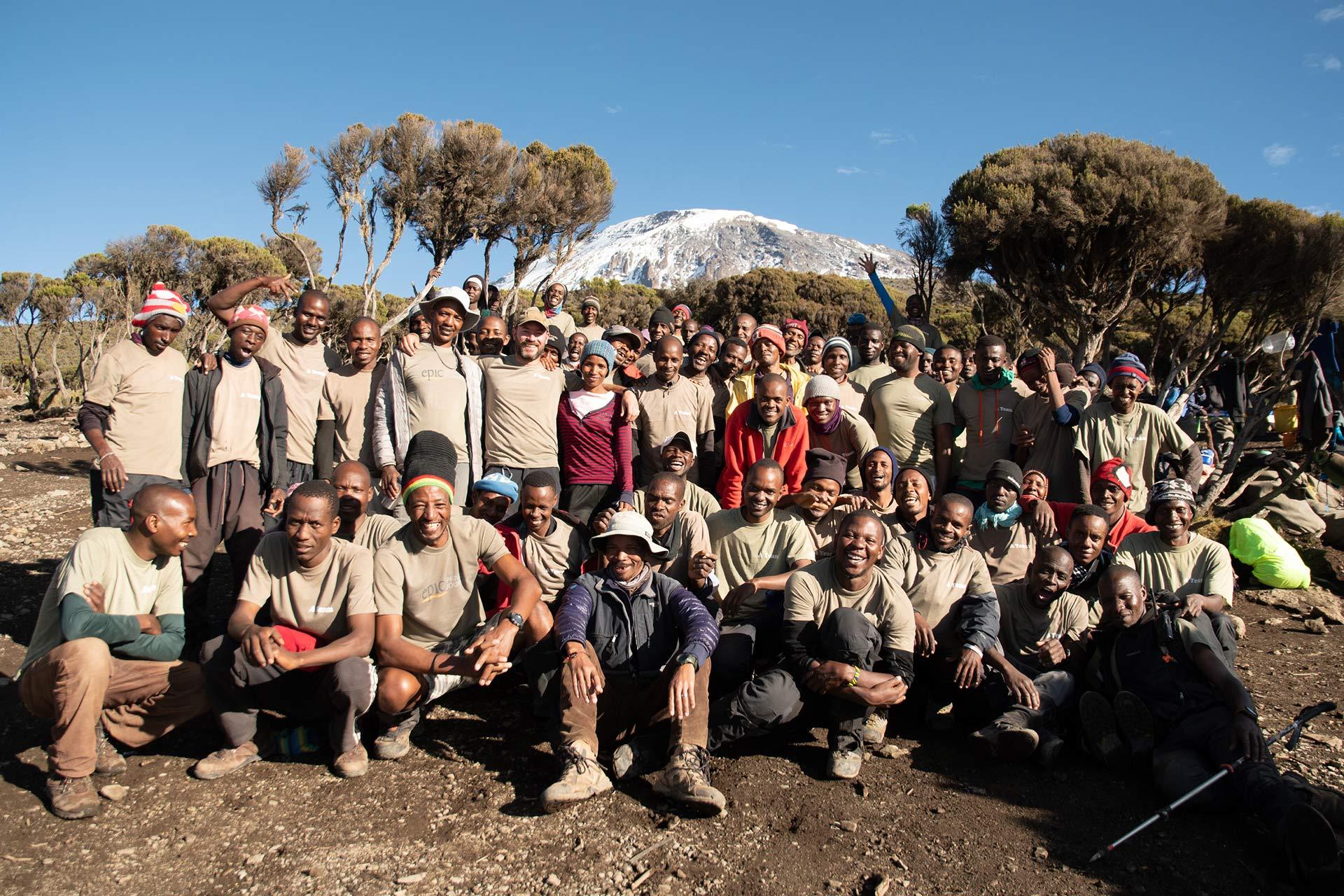Group photo of the team of Summits Africa who will take you to reach the Roof of Africa.